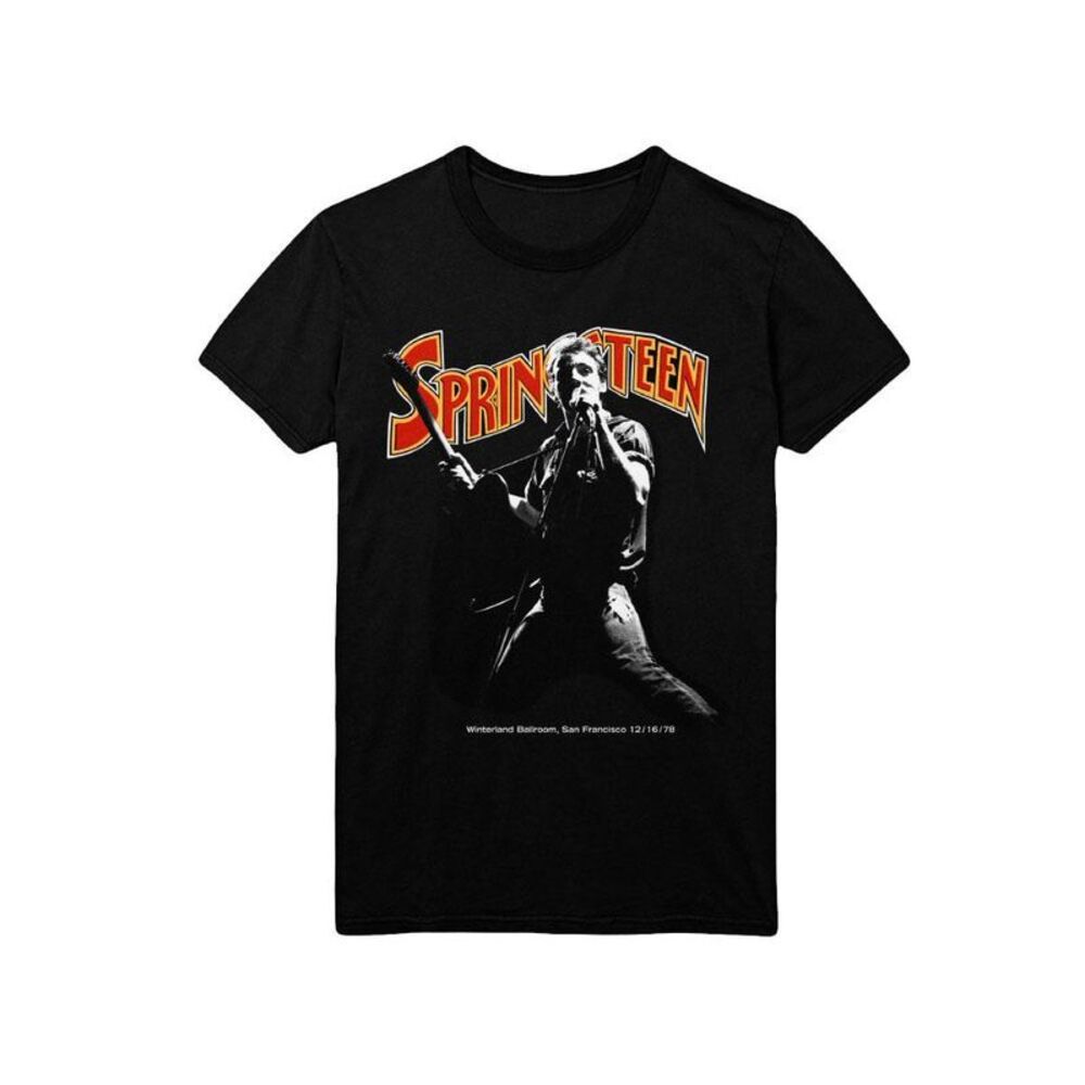 Bruce Springsteen Unisex Adult Winterland Ballroom Singing T-Shirt / Black